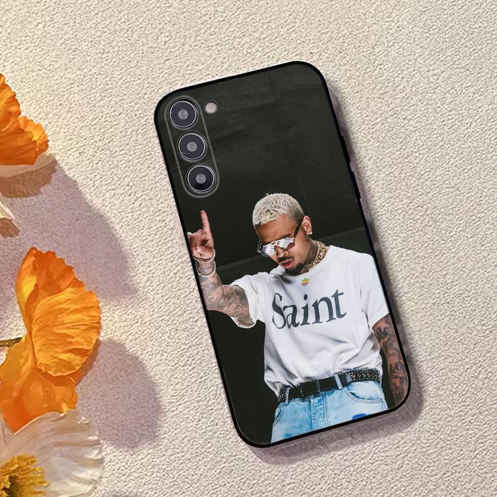 R&B Sänger C-Chris Brown Handyhülle für Samsung Galaxy A73,A72,A71,A70,A53,A52,A51,Andere Weiche Schwarze Hülle
