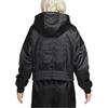 Nike Printed Letter Hooded Long-Sleeve Jacket Women Jackets Black DV8083-010