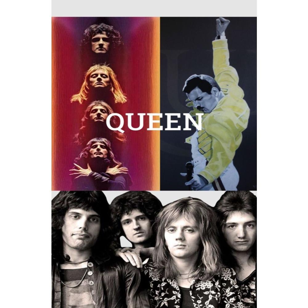 Metal Queen Band Wall Decor, Handmade 3D Tin Art for Living Room Bedroom Music Studio