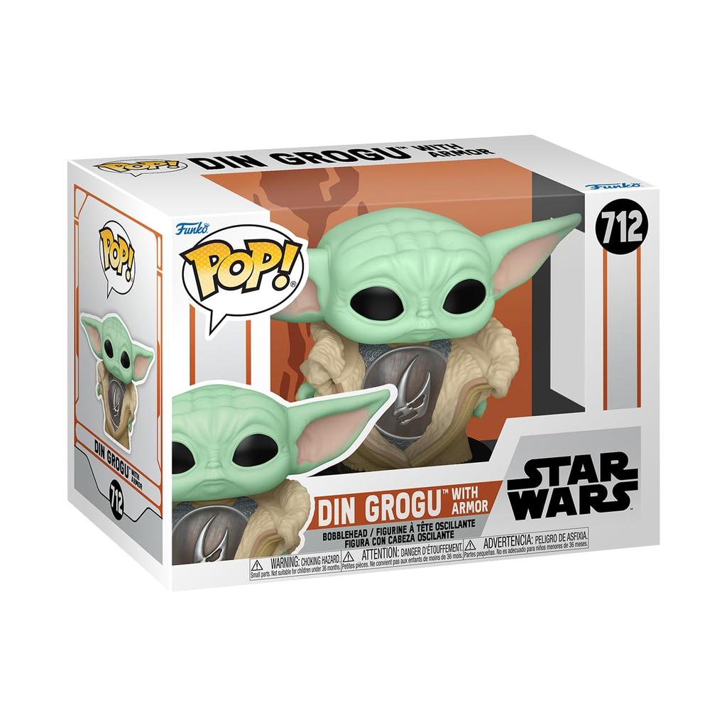 Star Wars Mandalorian GROGU Armor Figure Funko Mandalorian S10 DIN GROGU WITH ARMOR Star Wars Funko