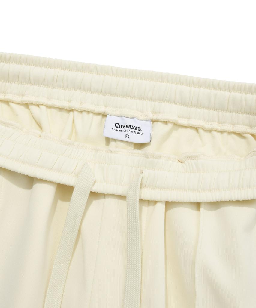 COVERNAT Retro Track Wide Pants Cream