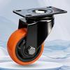 PVC Furniture Caster Wheels with Security Lock Swivel Plate Design 3/4/5in 1Pcs for Dresser Cabinet Moving Dolly