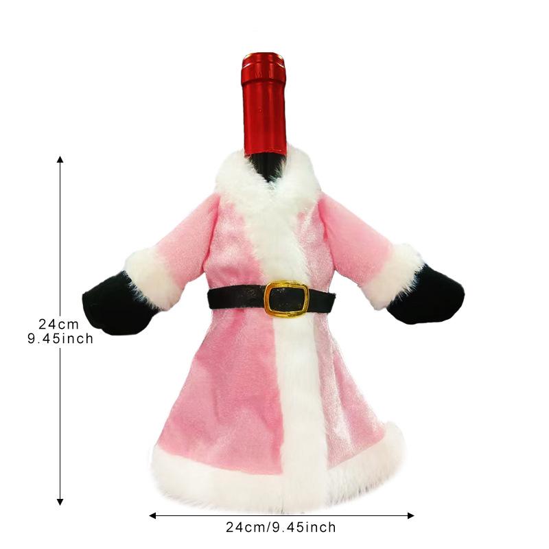 Cross-Border Christmas Wine Bottle Gown - Festive Red Wine Cover for Home Dining Table Decor.