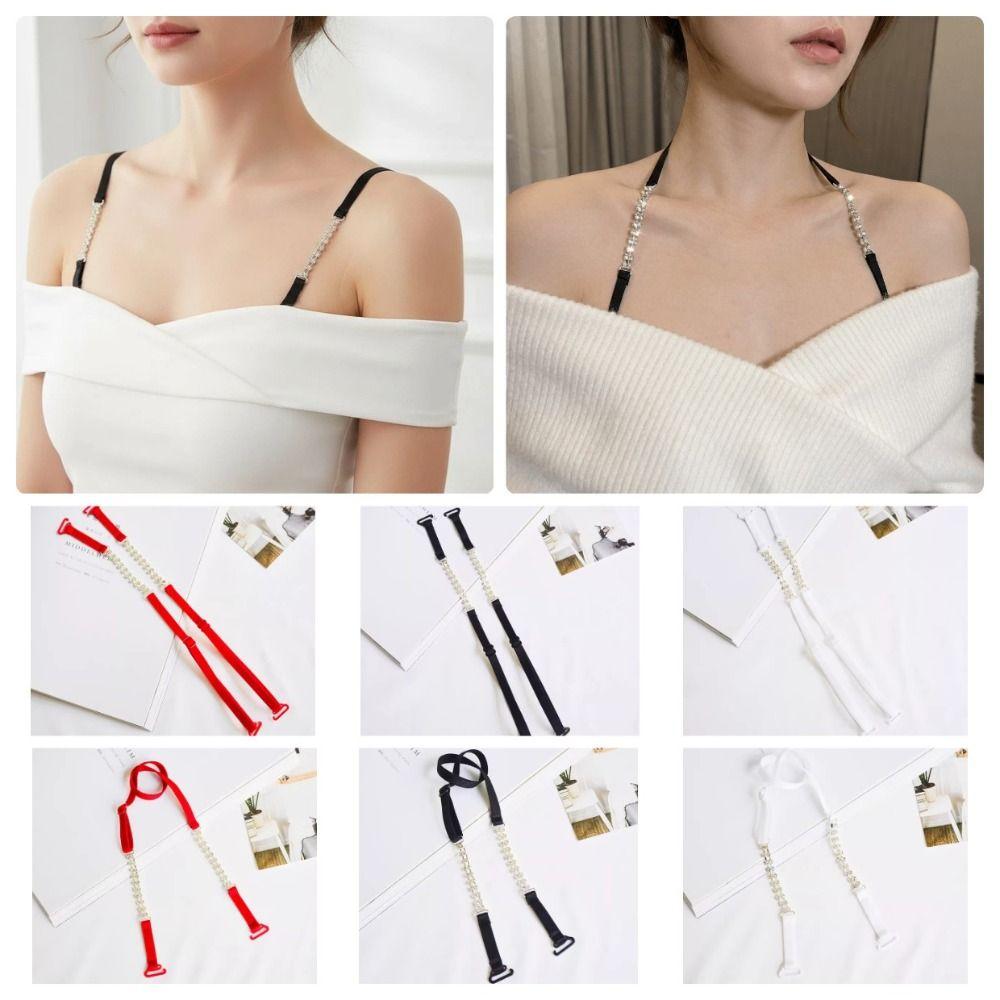 High Stretch Rhinestone Bra Straps Anti-Slip Invisible Strap Sexy Undershoulder Strap  Women