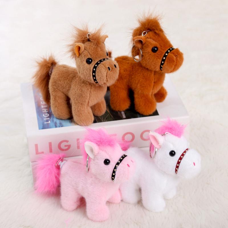 Turn Tail Cute Horse Plush Toy Kawaii Lifelike Animal Soft Horse Stuffed Doll Decor Friend Kid Birthday Gift