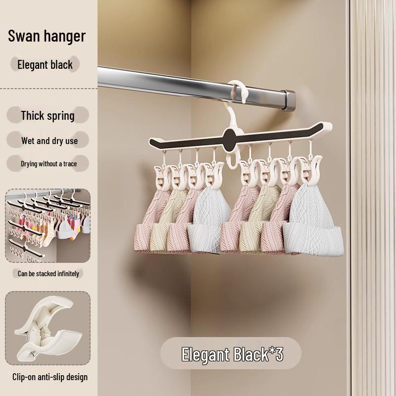 Multi-Clip Socks and Underwear Drying Rack for Balcony or Wardrobe Use