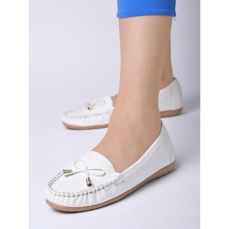 Shoetopia Girls Comfort White Ballet Flat - 3 Uk (Girls-Comfort-White) 3 UK белый
