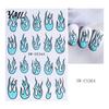 Seasonal Nail Stickers Women for Autumn Halloween, Pumpkin Spider Web Skull Flame Beginners Manicure Decal, DIY Art Supplies Holiday Party