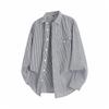 Autumn Hong Kong Style Men'S Striped Long Sleeve Shirt Men'S Casual Loose Shirt Jacket
