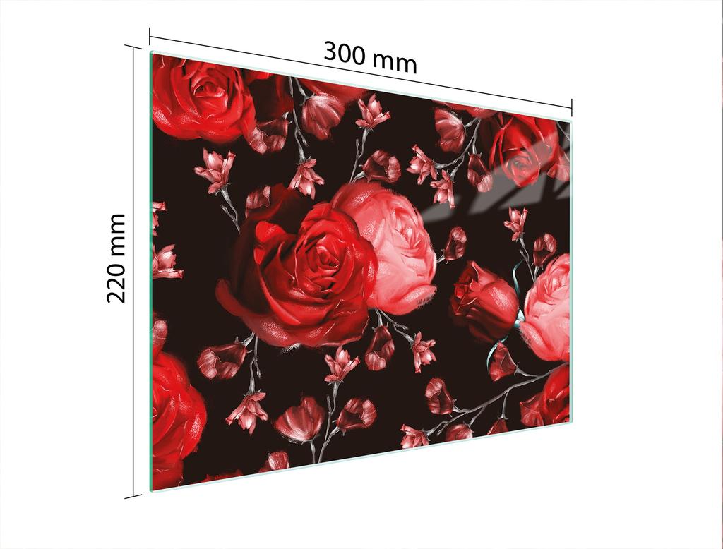 SZKLANA DESKA DO KROEJNIA 30x22 RÓŻE