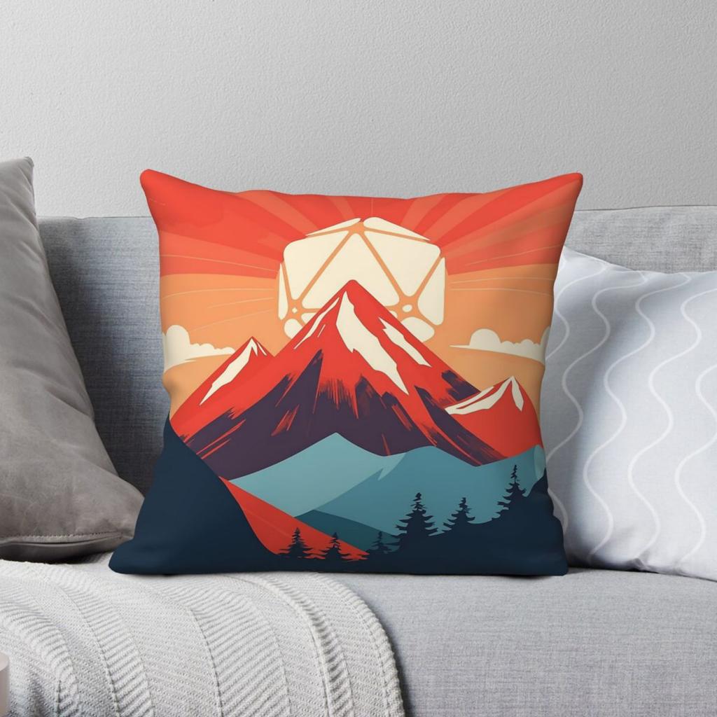 D Sun Japanese Square Pillowcase Polyester Linen Velvet Printed Zip Decor Pillow Case Home Cushion Cover