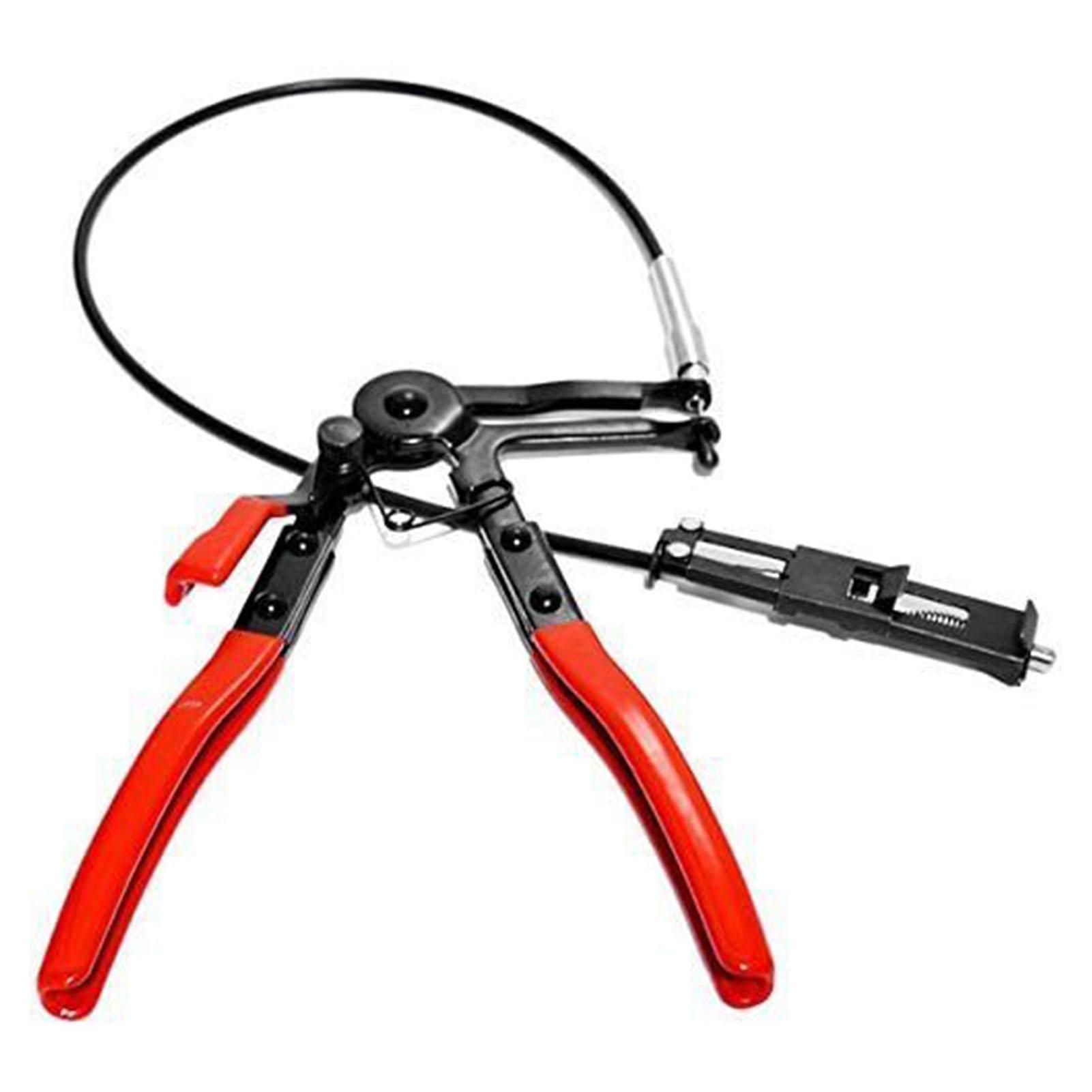 

Hose Clamp Pliers Carbon Steel Flat Head Locking Function Hose Clamp Tool with Wire for Auto Repair