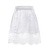 Schwarzer, sommerlicher Chiffon-Midirock mit Zierelementen – ideal für Freizeit und Büro