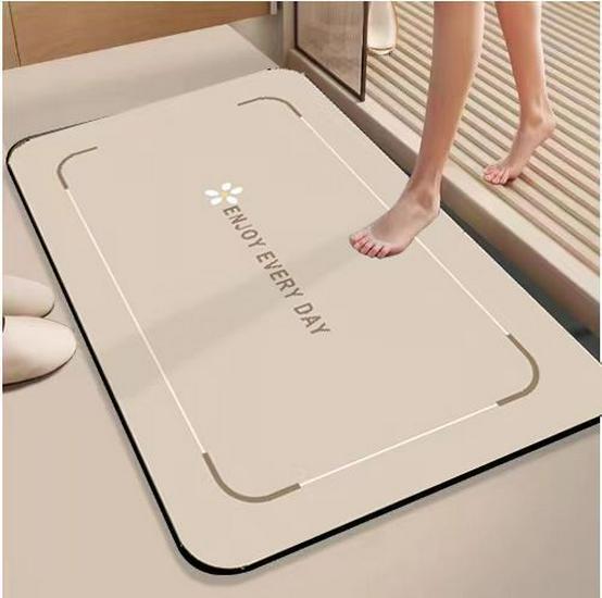 Quick-Dry Non-Slip Diatom Mud Bathroom Floor Mat - Easy Care & Water Absorbent 40*60cm - Diatom Mud 2nd Gen