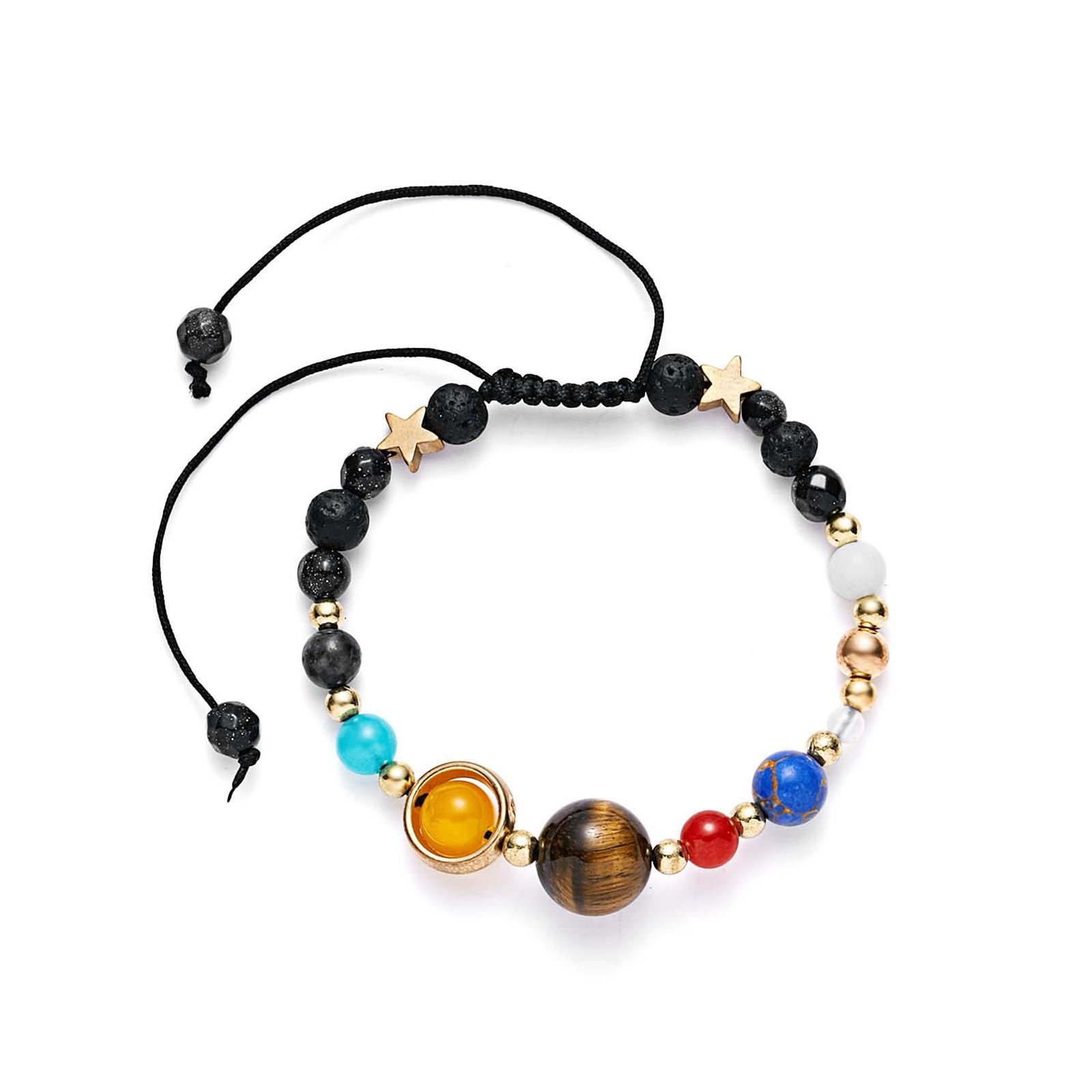 

Популярный браслет из вулканического камня с восемью планетами солнечной системы