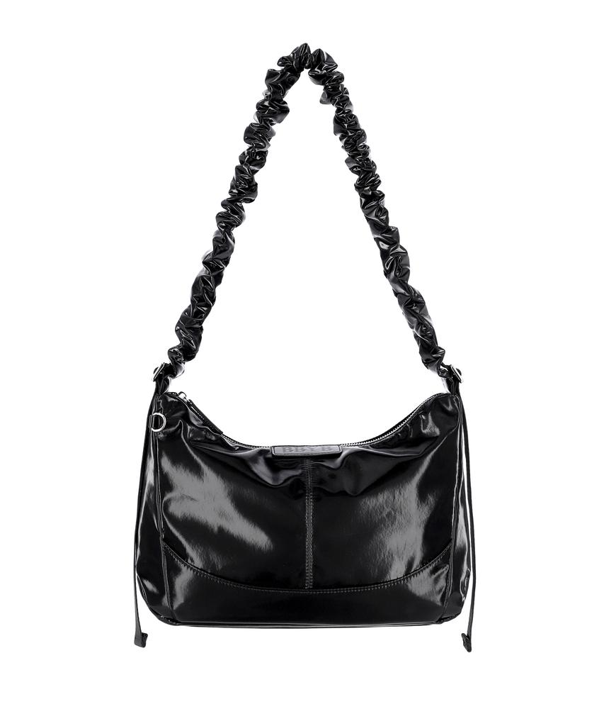 Bbyb Mona Ruffle Medium Shoulder Bag (Black)