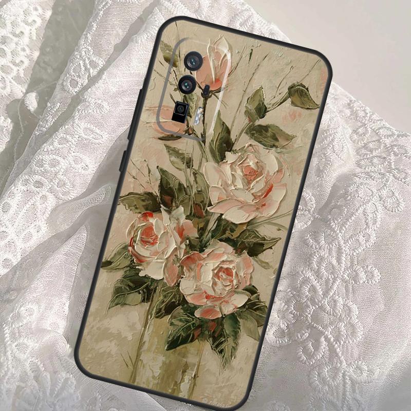 

Oil Painting Flowers Case For Xiaomi 14T Pro 13T 12T 11T 13 14 Ultra POCO F6 Pro M6 M5s F3 F5 X3 X5 X6 Pro Cover Xiaomi 13