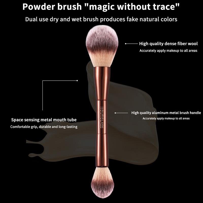 1Pcs Double Round Head Powder Brush Makeup Brush Soft And Skin-Friendly Fiber Hair  Design Face Brush