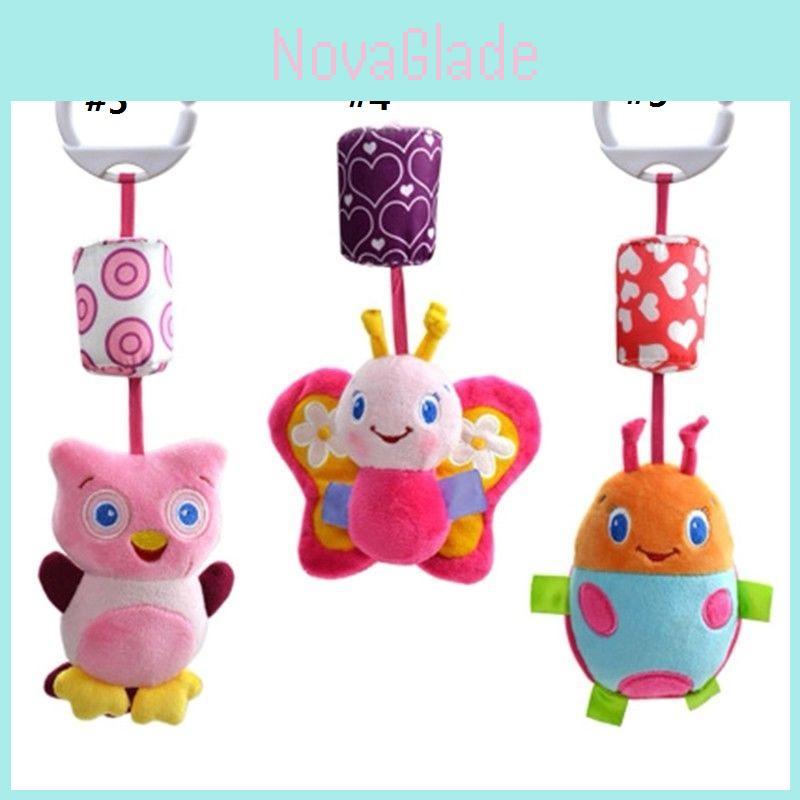 Adorable Animal Handbells Musical Developmental Toy For Kids Soft Plush Rattle