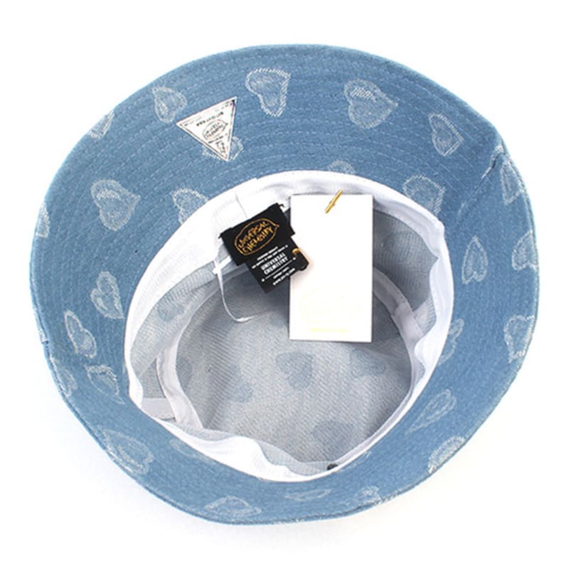 Universelle Chemie Herz Waschung Helles Denim Fischerhut