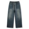 Beijiglabel Flat Banding Wide Washed Denim Pants 3 Color [Blbd_4024]