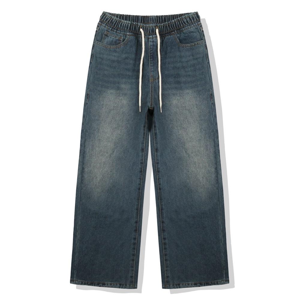 Beijiglabel Flat Banding Wide Washed Denim Pants 3 Color [Blbd_4024]