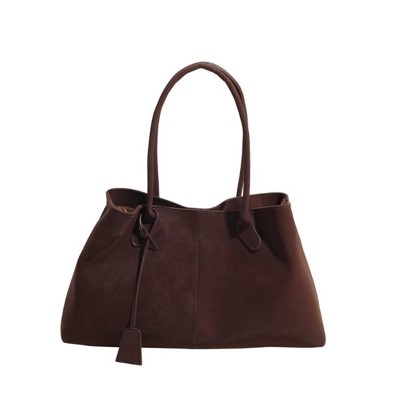 Retro matte bag women's large-capacity new autumn and winter popular simple shoulder bag commuter tote bag
