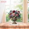 2D Flat Vase DIY Desktop Diamond Art Kits Special Shape Diamond Diamond Painting Desktop Ornaments Kit Bedroom Table Decoration