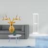 Resin Deer Head Wall Sculpture And Clear Acrylic Side Table for Office Home Decor Boho Artwork