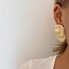 Exaggerated Pleated Leaf Earrings: Luxurious Fashion Design for Women