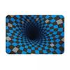 Grid Wormhole Geometric 3D Anti-slip Doormat Floor Mat Water oil proof Carpet Rug for Kitchen Entrance Home Bedroom Footpad Mats