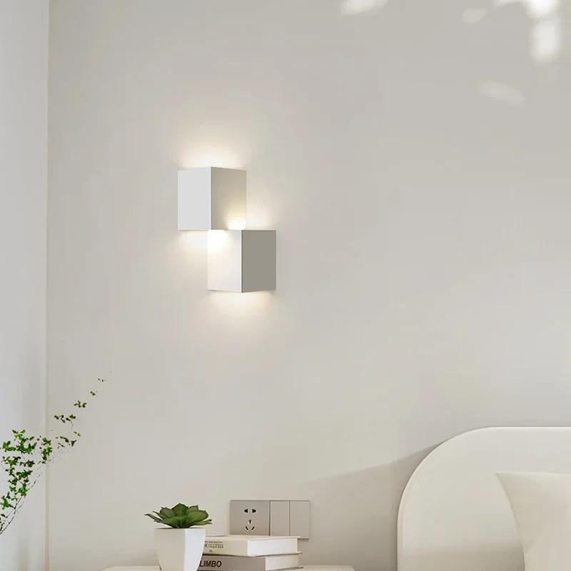 Nordic Minimalist White LED Wall Lamp for Living Room  Aisle Bedroom Decoration Wall Sconce Home Indoor Lingting Fixture Luster