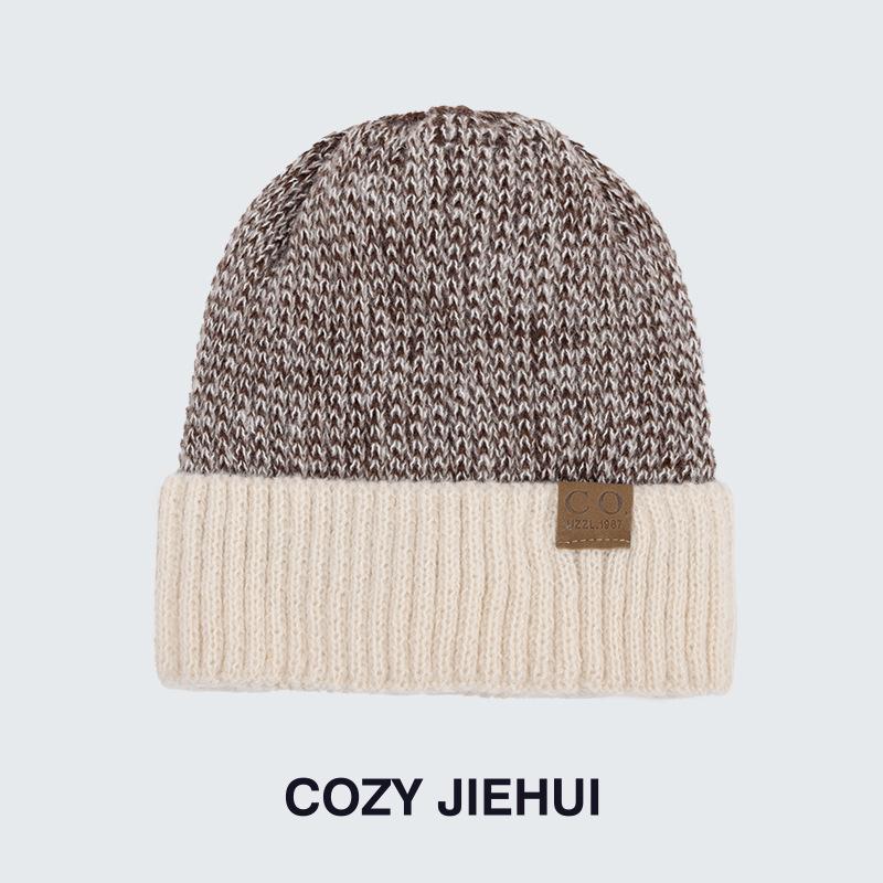 Winter Herren Doppelwollmütze Erwachsene Neu Fleece Verdickt Warme Strickmütze CO