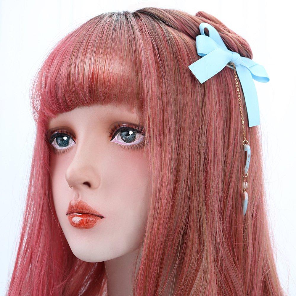 Fluffy Gradient Lolita Full Available In 3 Colors Long, Curls, Wig, Blunt, Heat-resistant, Parted, Wig, Stylish, Makeover, (pink & Red)
