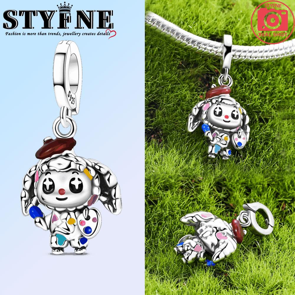 Copper Strawberry Rabbit Painter Doll Fox Charms Beads Fit Original Bracelet Necklace Fine Jewelry Women Diy Gifts