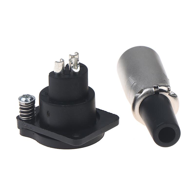 Battery Charger Port 3 Pin Inline Connector Jack Socket With Cap For Electric Scooter E-Wheelchair Microphone Connectors Adapter