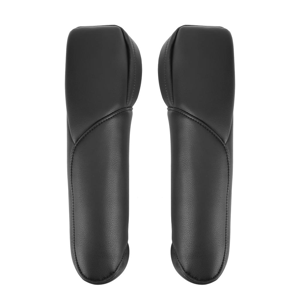 X AUTOHAUX Auto Vordersitz Armlehnenbezug Mikrofaser Kompatibel mit Honda 1 Paar Ersatz, Leder, Schwarz, CR-V 2007-2009,