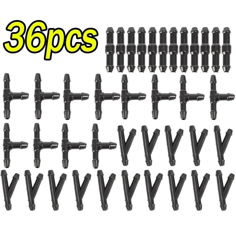 18-90x Car Wiper Spray Pipe Joint T Y I Type Windshield Washer Pipe Nozzle Wiper Cleaning Water Hose Tube Joint Car Accessories