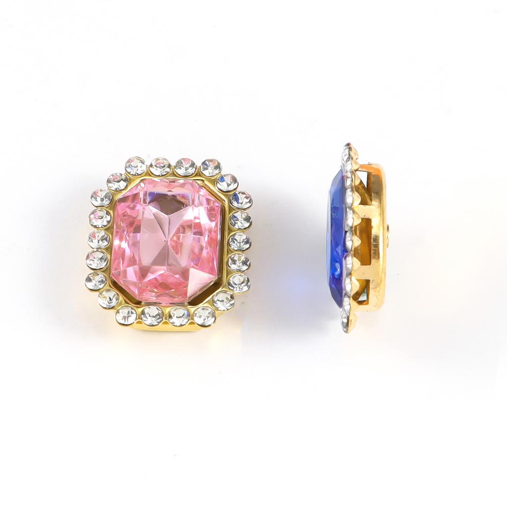 Mixed size sunflower sewing claws, artificial diamonds crystal glass beads buttons gemstones artificial diamonds