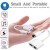 Iphone Headphone Adapter Charger 2 In 1 High-quality Tpe Wire Lightweight And Portable