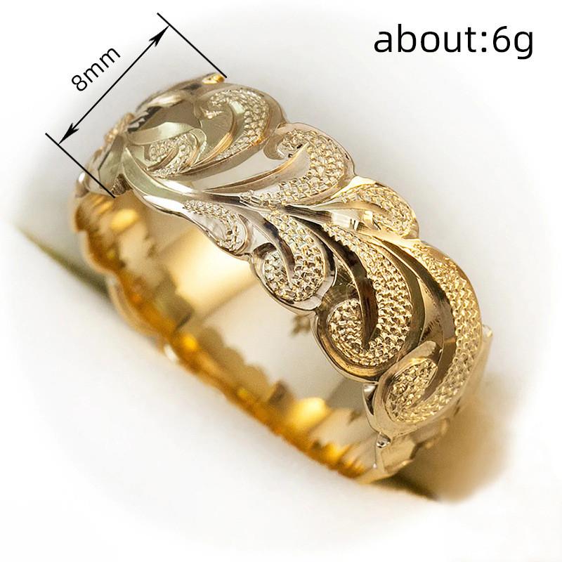 CopperAesthetic Floral Pattern Ring for Women New Unique Design Flower Leaf Rings Party New Fashion Jewelry