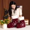 Cartoon Snowflake Christmas Stockings Throw Pillow Plush Toy Christmas Stockings Doll Child Soothing Rag Doll Christmas Gift