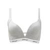 Large size seamless French triangle cup underwear women's big breasts show small thin styles gather and close secondary breasts no steel ring bra
