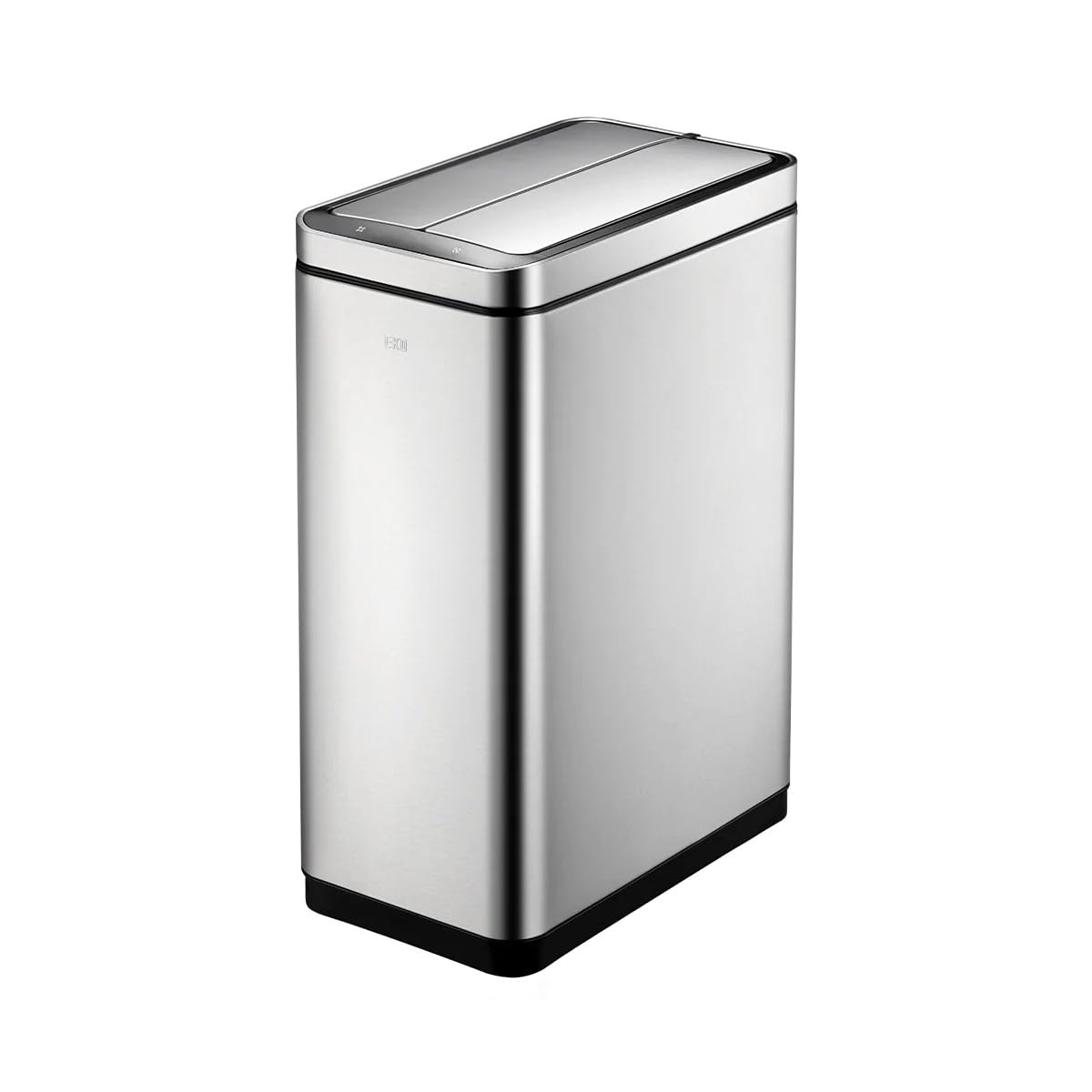 Cubo de basura automático EKO Deluxe Phantom Silver de 45L con sensor, tapa y compartimento interior con apertura y cierre EK9287MT-45L