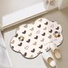 Badezimmer saugfähige Diatomeenerde Toiletten-Türvorleger Toiletten-Bodenmatte Toiletten-Teppich