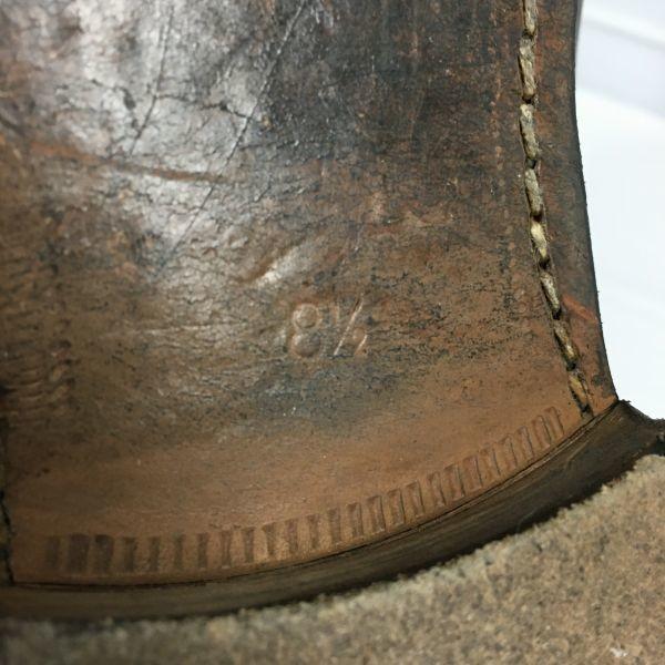 USED/Otsuka Seika/ Semi Brogue Cap Toe Business Shoes Black size 8.5 26.5-27.0 Men's Made in Japan