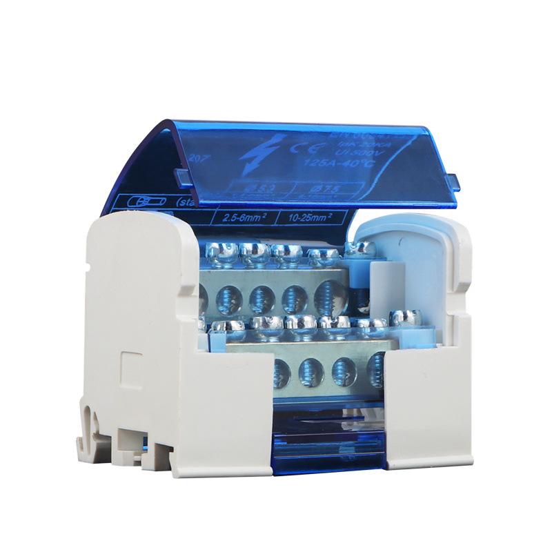 207 Blue DIN Rail Neutral Terminal Block Distribution Cabinet