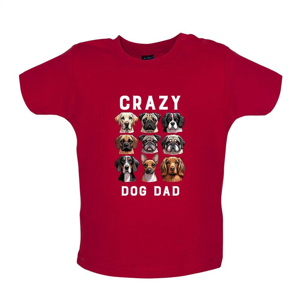 Crazy Dog Dad -Baby Kids Boys Girls Unisex T-Shirt / Romper Tees Top- Pet Love Labrador Dad 160