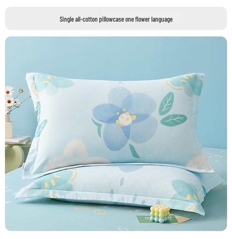 Set of Two 48x74cm 100% Cotton Pillowcases with Inner Covers 48cm x 74cm