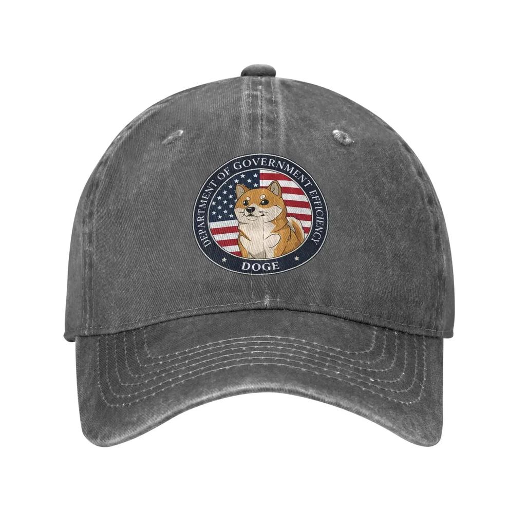 doge DEPARTMENT OF GOVERNMENT EFFICIENCY Print Caps for Men Women Cotton  Trucker Hat Daily Wear Baseball Cap Adjustable